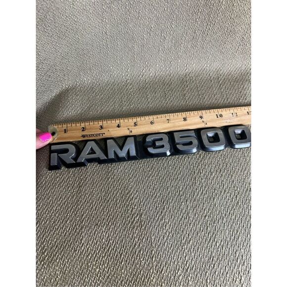 Dodge Ram 3500 RH Emblem 85501-C Chrome Used Condition genuine part ￼ - Picture 8 of 9